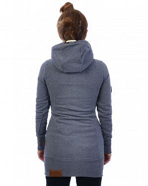 Толстовка женская длинная на молнии с капюшоном Naketano F... Me 2 Times Scarface