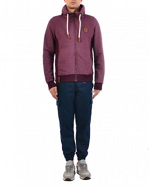 Толстовка мужская на молнии с капюшоном Naketano Full-Zip Hoodie Birol II Bordeaux Толстовка мужская на молнии с капюшоном Naketano Full-Zip Hoodie Birol II Bordeaux