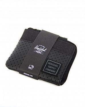 Кошелек на молнии и слотом для карт Herschel Johnny Aspect Black Кошелек на молнии и слотом для карт Herschel Johnny Aspect Black