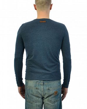 Футболка лонгслив мужская Naketano Italienischer Hengst Langen Indigo Blue Melange Футболка лонгслив мужская Naketano Italienischer Hengst Langen Indigo Blue Melange