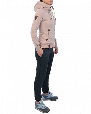 Толстовка женская с капюшоном Naketano Blonder Engel IV Dusty Pink Melange