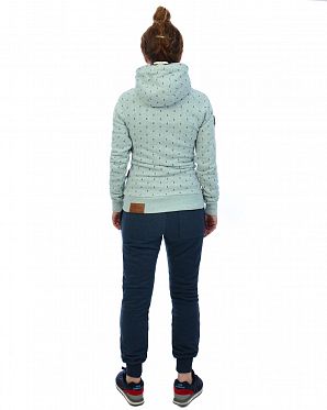 Толстовка женская на молнии с капюшоном Naketano Brazzo Ankerdizzel Nasty Mint Melange