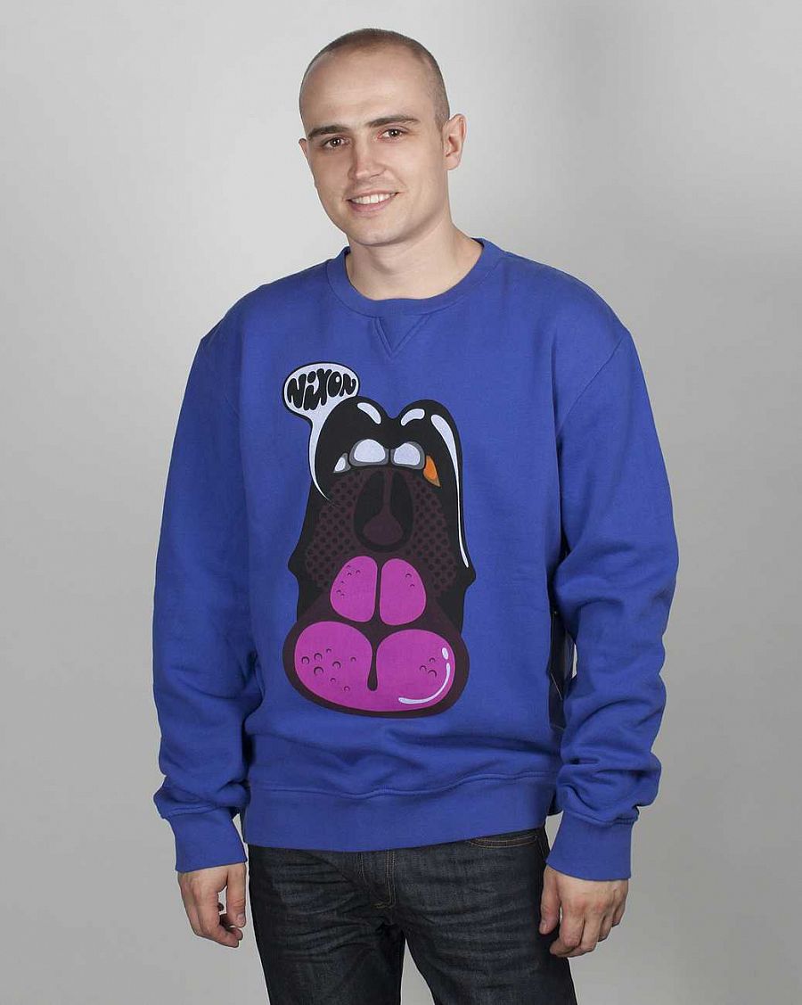 купить Толстовка Nixon Hello Crew Pullover Royal в Москве купить Толстовка Nixon Hello Crew Pullover Royal в Москве