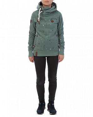 Толстовка женская с капюшоном Naketano Darthovic Green Splash